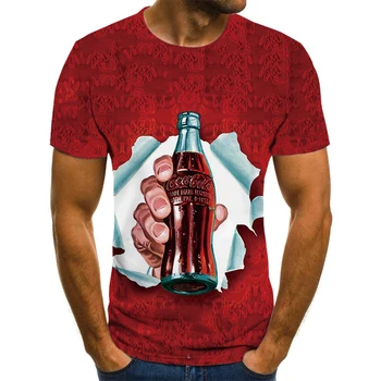 Vara Men ' s T-shirt Short Sleeve T-shirt Barbati O-neck Top 3D de Imprimare T-shirt
