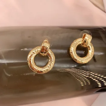 Stele gravate bold cerc picătură cercei pentru femeile aur cercei statement vintage de lux brand de bijuterii 2021
