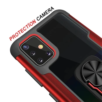 Cazuri pentru Samsung A71 A51 la Șocuri Armura Militare de Protecție Magnet Suport Auto Inel de Protecție Caz Capacul din Spate