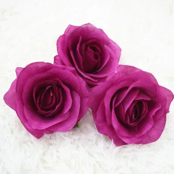 48pcs/lot Artificiale Flori de Trandafir Capete de 11 Culori, materiale Plastice Flori 8cm Trandafiri chinezesti pentru Petrecerea de Nunta Aranjamente Florale Decor