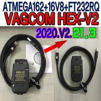 Cea mai VAG COM Electrice Testere HexV2 201.3 Interfata USB PENTRU VW AUDI Skoda Seat Diagnosticare VAG 20.12 multi-limba ATMEGA162