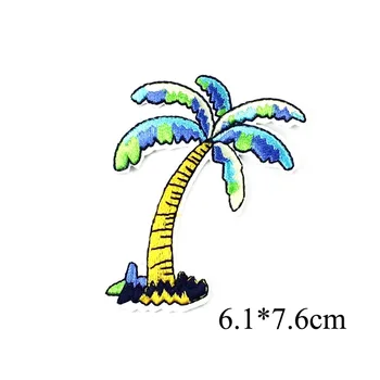 10buc Copac de nucă de Cocos Brodate Fier Pe Patch-uri Pentru Îmbrăcăminte de Fier Pe Aplicatiile Pentru Haine de Broderie Autocolant Insigne Pentru Germent