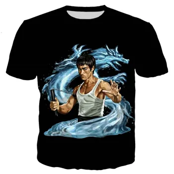 2021 Vara Bruce Lee 3D de Imprimare T-shirt New Femei t-shirt Rece Bărbat T-shirt Stil Casual Street mâneci scurte stil gotic Topuri