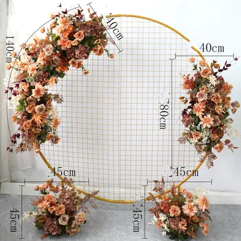 European stil retro aranjament de flori arc de nunta pânză curte flori ușa set de elemente de recuzită consumabile simulare flori de matase