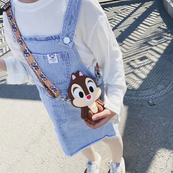 Disney din silicon Kiki și Titi copii sac nou la modă mini geanta de umar coreea de desene animate chipmunk monedă pungă fete de messenger bag