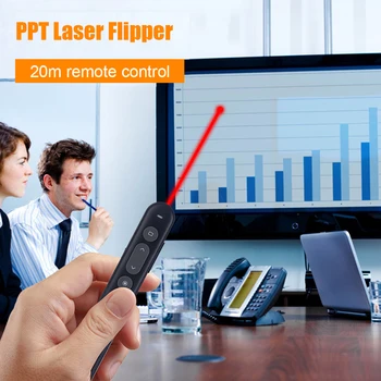 ALLOYSEED Portabil USB 2.4 GHz RF Laser Light Pen 650nm Red Light PPT Wireless Indicatorul de Control Prezentator la nivel Mondial