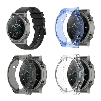 Caz pentru Huawei Watch GT 2 42mm 46mm Pro/ECG Capacul Barei de protecție Coajă Cadru Temperat Pahar Ecran Protector Smartwatch Accesorii