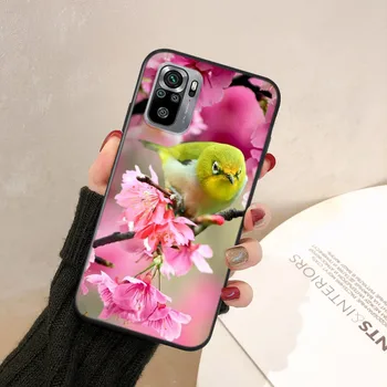Capac de silicon Flori de Primăvară Păsări Pentru Xiaomi Redmi Note 10 10 9 9C 9 Pro Max 9M 8T 8 7 6 5 Pro 5A 4X 4 Telefon Caz