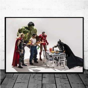Marvel Poster Super-Erou Amuzant Pipi De Imprimare Panza De Pictura Avengers Printuri Hulk, Spiderman Casa De Decorare Pentru Copii Cadou Cameră Decor