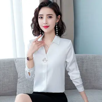 Spring Green Tricou Femei Bluze Versatil, cu Maneca Lunga T-shirt Șifon Top de Îmbrăcăminte Cultură coreeană Plus Dimensiunea Femei de Moda de sex Feminin