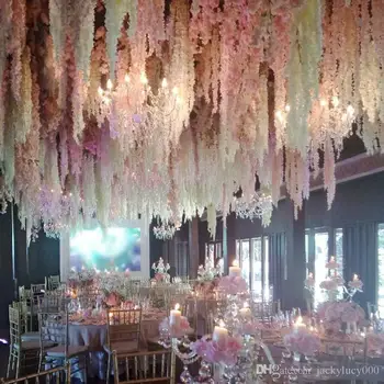 180cm lungă de mătase artificială de flori hortensie wisteria grădină de flori acasă decorare nunta consumabile 22 culori opționale de Flori