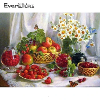 Evershine Diamant Pictura Flori cruciulițe 5D Kit DIY Broderie Fructe Poza Stras Mozaic Decor de Perete