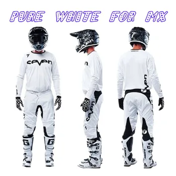 Nou alb 2021 șapte mx motocross jersey și pantaloni de mtb viteze set combo flex air off road flexair curse de motociclete costum de enduro