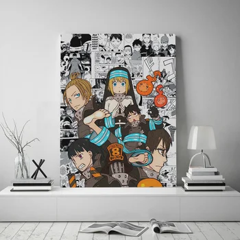 Canvas Wall Art Fierbinte Poster Nou Incendiu Vigoare Modulară De Înaltă Definiție Printuri De Poze Decor Acasă Anime