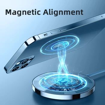Essager 15W QI Magnetic Wireless Încărcător Pentru iPhone 12 Pro Max Mini Inducție Rapidă Magic Magsafing Wireless Charging Pad Adaptor