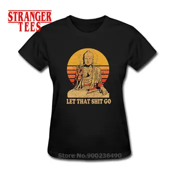 2020 Stil Vintage Topuri Tee Lasa Ca treaba Merge din Bumbac Tricouri femei Tricouri Buddha Tricou Adult Tricou Hip Hop Camiseta