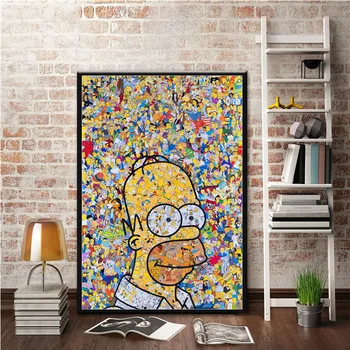 Simpson Desene animate Postere si Printuri, canvas tablouri de arta de Perete de Arta Imagine pentru Camera de zi Dormitor Studiu Decor Acasă cuadros