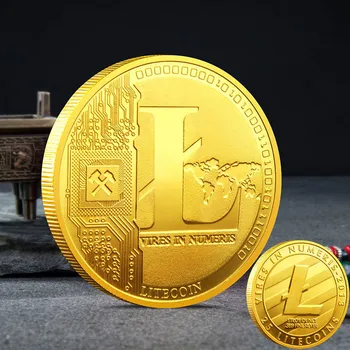 Câine Model CoinBitcoin/Ethereum/Litecoin/Dash/Unda/EOS/Dogecoin Ada Cardano Crypto Monedă IOTA Fizico Argint/Diverse Monede