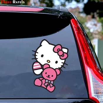 Trei Ratels C532 minunat Kitty Roz cald stil drăguț capota masina sticker laptop decal perete autocolante pentru copii decor acasă