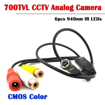 NEOCoolcam 700TVL de Culoare Mini Camera CCTV Analogice cu Fir de Acasă de Securitate cu Camere de Supraveghere Video Cu 6 buc Led-uri IR 940nm