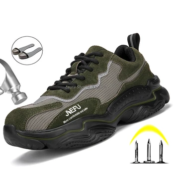 Adidași bărbați Încălțăminte de protecție Cizme pentru Bărbați Respirabil Lucru de Pantofi Pentru Bărbați Izolate Cizme Ușoare Pantofi Casual Noi Încălțăminte