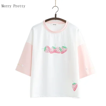 Harajuku Desene animate de Imprimare de Bumbac T-Shirt pentru Femei Îmbrăcăminte de Vară 2021 Maneci Scurte O-gât-coreean Doamnelor de Bază de Înaltă Calitate Topuri Tricouri