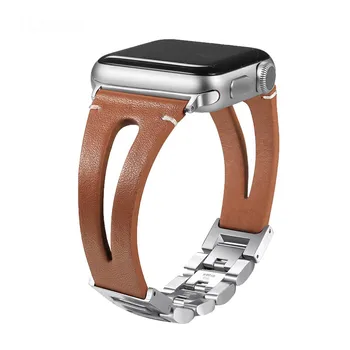 Bandă de piele Curea de schimb Pentru Apple Watch 38mm 40mm 42mm 44mm Metal Brățară de Link-ul Pentru Apple Watch SE 6 5 4 3 2 1 Watchband