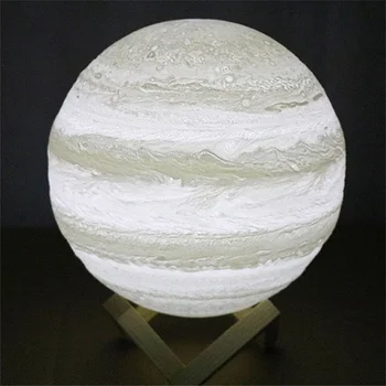 Lampă cu Led-uri de Imprimare 3D Jupiter Lampa Cu Telecomanda Culoare Schimbare Lumini de Noapte Cadou de Ziua Decorare Dormitor Decor Acasă