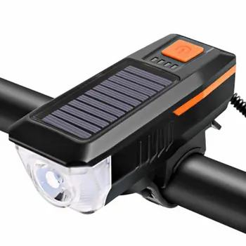 Solar USB Reîncărcabilă corn Biciclete Lumina Farurilor de Încărcare Noapte de Echitatie Orbire Mountain Bike Lanterna Echipamente de Ciclism