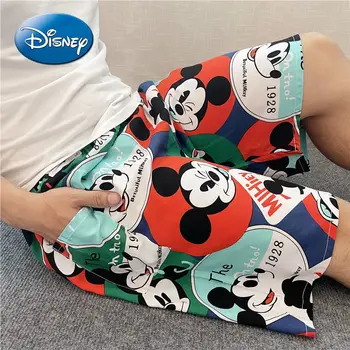 Disney Mickey vara ultra-subțire mare pentru bărbați pantaloni largi si confortabile acasa pantaloni plus îngrășământ plus de bumbac, de mătase, de Mari dimensiuni