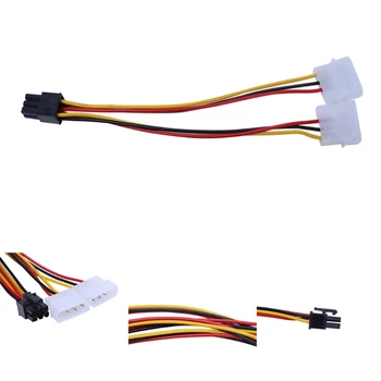 10buc/Set Dual Molex 4 Pini La Unul PCI-E 6-Pin Conector de Alimentare Cablu Adaptor Y