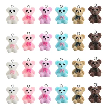 10buc/lot Urs Drăguț Rășină Farmece Pandantive Pentru Femei Fete Bijuterii Handmade Cercei Pandantiv Breloc Accesorii
