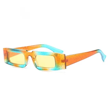 Vintage Mic Dreptunghi ochelari de Soare Femei de Moda Colorat Ochelari de Oameni Trend Șampanie Ochelari de Soare Nuante UV400