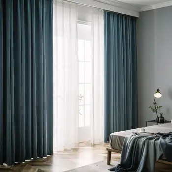 NAPEARL 90% Umbrire Solide, Perdele, draperii black-out Complet pentru Living Decoratiuni Dormitor 150x260cm Jaluzele