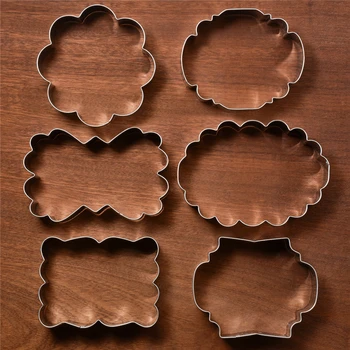 KENIAO Placa&Cadru de Cookie-Cutter Set Pentru Petrecerea de Nunta - 6 PC - Biscuit / Fondant / Pâine / Clatita Matrite - Oțel Inoxidabil