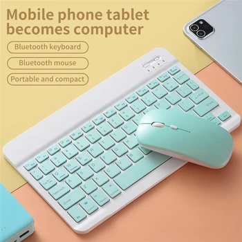 10 Inch Reîncărcabilă Mini Tastatura Wireless Bluetooth Tastatură și Mouse-ul Pentru Ipad pro accesorii 2020 Pentru Xiaomi, Huawei Samsung