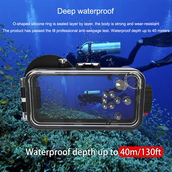 Pentru IPhone 11 12 Pro Max Telefon Mobil rezistent la apa Caz 40M Subacvatice Shell Pungă de Protecție Etanșe Scufundări Adânc Seafrogs