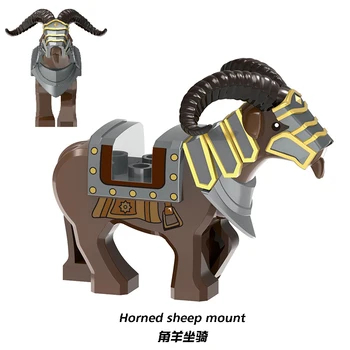 Cavaler Medieval Pitic Oi cu Coarne Boar Muntele Animal Armura Accesorii Arme Cifre Blocuri Caramizi pentru Copii Jucarii pentru copii