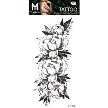 2021 Nou rezistent la apa Temporar Flori Autocolante Tatuaj Negru Schite Flash Fals Corp Tatuaje pentru Femei
