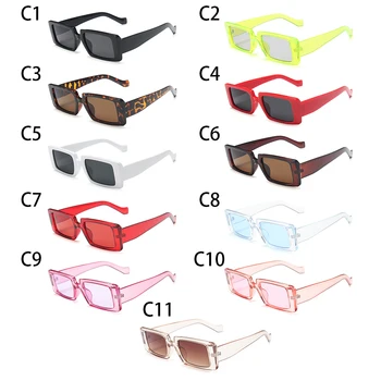 Moda Bomboane de Culoare de Epocă Cadru Larg pentru Femei ochelari de soare Mic Dreptunghi Ochelari de Soare de Vara Femei UV400 Ciclism Ochelari Trendy