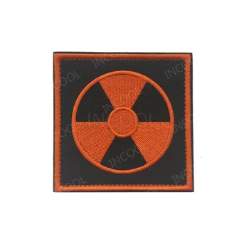 3D ANULAT Radiații Nucleare Patch-uri Brodate Militare Tactice Patch Emblema de Luptă PVC Cauciuc Ecusoane Brodate