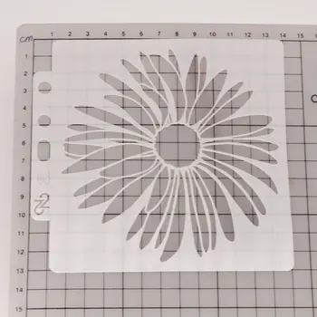 Flori de Floarea Soarelui Stratificare Sabloane Pictura pe Perete Relief DIY Scrapbooking Album Meserii Desen Bord Decor Ștanțare Șablon