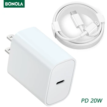 Bonola Quick Charge 3.0 PD 20W USB de Tip C Încărcător pentru iPhone 12/11/XS Max/Airpod Telefon Pro PD Încărcător pentru Telefon Samsung Inteligent