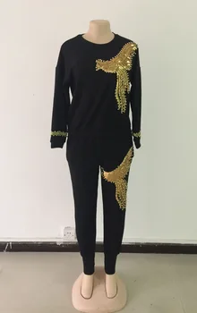 2 Bucata Set Africa De Haine Africane Dashiki Noi Dashiki Costum De Moda (De Sus Și Pantaloni) Super Elastic Partid De Dimensiunea Plus Pentru Doamna