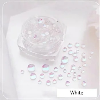1 Cutie De Sirenă Aurora Diamant Înger Lacrimi Nail Art Bomboane Margele Decoratiuni Unghii De Dimensiuni Mixte Nail Art Diamant Rotund