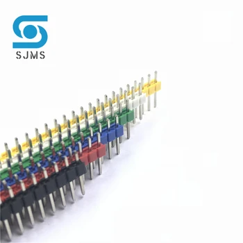90pcs /lot 2.54 1 * 40 Pin 1x40 Singur Rând de sex Masculin Spart Pin Header Banda Conector & Jumper Blocuri Colorate 2.54 mm Pentru Arduino