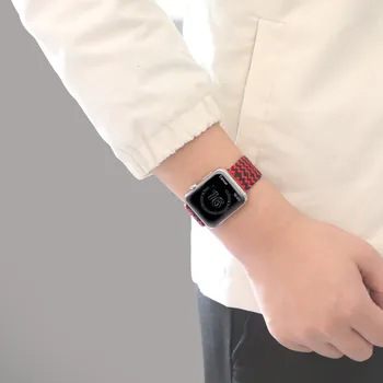 Împletite Solo Buclă Pentru Apple Watch band 44mm 40mm 42mm 38mm Materialul Nailon Elastic Bratara Curea iWatch 3 4 5 6 SE Curea