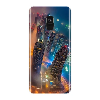 TPU Capacul din Spate Pentru Samsung Galaxy A3 A5 A7 2016 2017 Silicon Moale Lume plina de culoare Caz de Telefon Pentru Samsung Galaxy A6 A8 Plus 2018