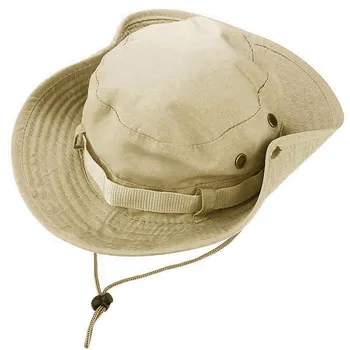 Găleată Pălărie Boonie De Vânătoare De Pescuit În Aer Liber Capac Largă Militare Bej Margine Largă Floppy Unisex Pliabil Drumeții Pescuit De Plajă Capac