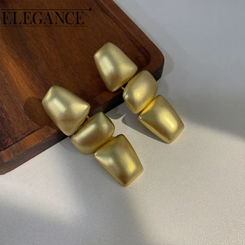Eleganta Mată de Aur Lung Picătură Cercei pentru Femeile Geometrice Bijuterii Legăna Cercei Farmece Partid Accesorii Cadouri